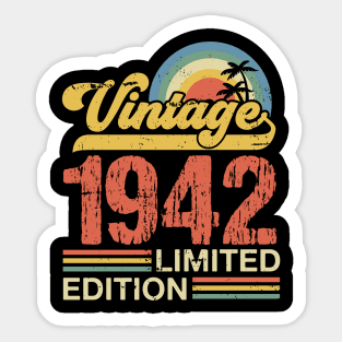 Retro vintage 1942 limited edition Sticker